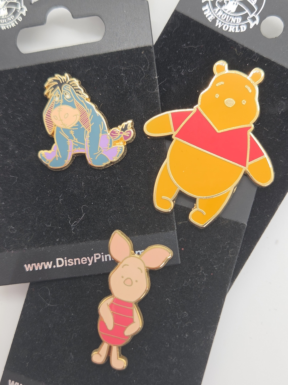3-Pin Lot Winnie The Pooh Piglet Eeyore Disney Parks Simple Series